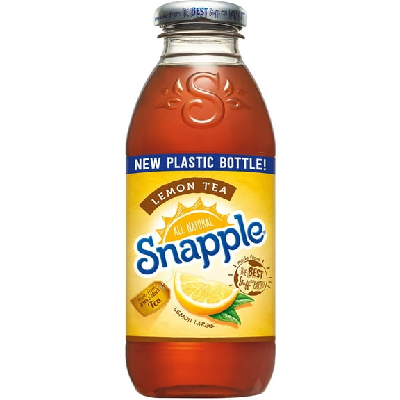 Snapple All Natural Lemon Iced Tea, Delicious Blend, 16 Fl Oz Plastic Bottles (24-Pack)