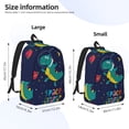 thumbnail image 4 of Balery Dinosau Space Explorer Vintage Canvas Backpack for Men and Women - Large Capacity, Durable Travel Laptop Bag for School, Work, Hiking, and Outdoor Activities, 4 of 7