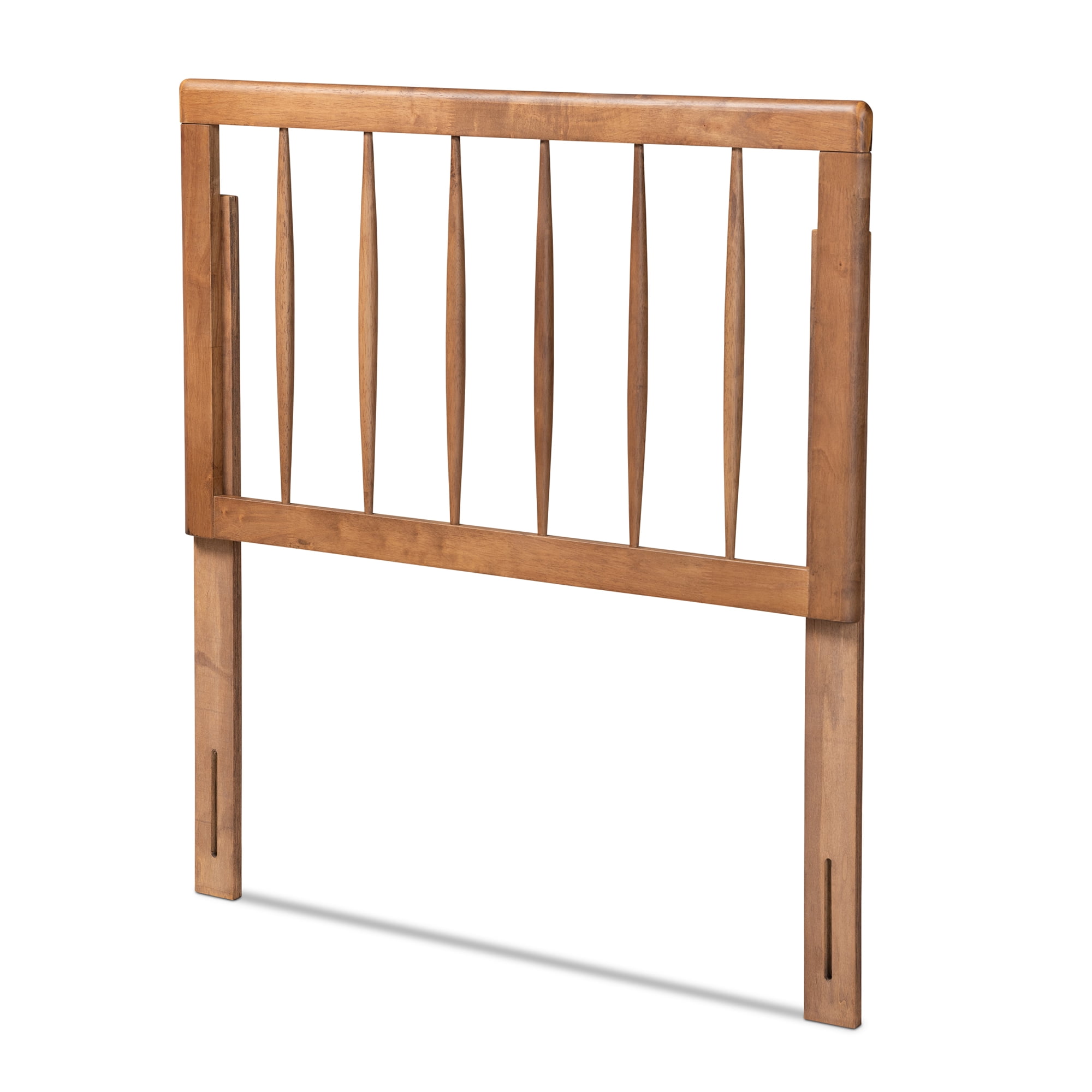 Baxton Studio Valin Contemporary/Modern Back Support Rubberwood Headboard, Twin, Ash Walnut