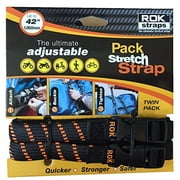ROK Straps ROK-10306 Black/Orange 12" - 42" Pack Adjustable Stretch Strap