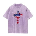 thumbnail image 7 of Men's Vintage Patriotic T-Shirt – Acid Wash American Flag Graphic Tee, Oversized Baggy Crewneck Short Sleeve Top for 4th of July & Summer 2025, 7 of 7