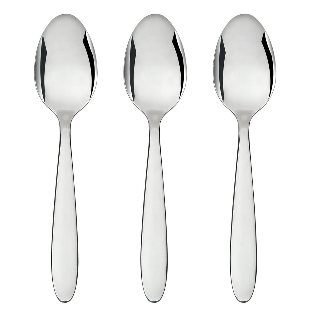 Mainstays Breck 3 Piece Stainless Steel Dinner Spoon Set, Silver