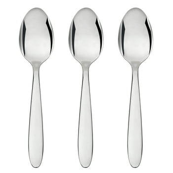 Mainstays Breck 3 Piece Stainless Steel Dinner Spoon Set, Silver Tableware