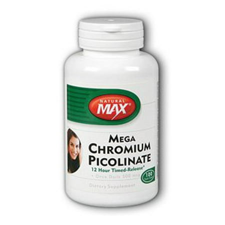 Mega picolinate de chrome 12 heures 100 NaturalMax Cycle minuté Caps