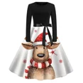 thumbnail image 3 of Disfraz de Cosplay de Navidad para mujer, vestido de princesa de manga larga, vestido de Festival Vintage, vestido Rockabilly, bata de fiesta, 3 of 5