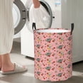 thumbnail image 5 of Susaid Retro 70s 60s Hippie Flower Print Waterproof Oxford Cloth Storage Circular Laundry Hamper BasketCapacity for Home-Medium, 5 of 6