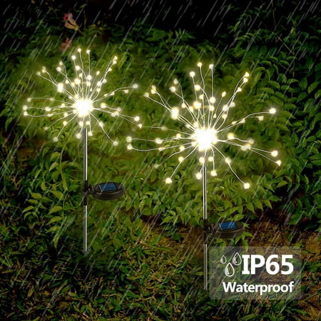

Mqlnutr 2Pack 150LED Garden Firework Lights 50 Copper Wires String Landscape Lamp
