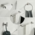 thumbnail image 6 of 6 Pcs Bathroom Hardware Set,Stainless Steel Round Wall Mounted Includes Hand Towel Bar,Toilet Paper Holder,Robe Towel Hooks,Bathroom Accessories Kit,Silver, 6 of 7