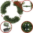 thumbnail image 3 of Casafield 60 Inch Pre-Lit Artificial Christmas Wreath with LED Lights Indoor/Outdoor Holiday Décor, 3 of 7
