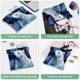 2 Pcs Pocket Cosmetic Bag, Galaxy Bear Pattern SelfClosing Shrapnel