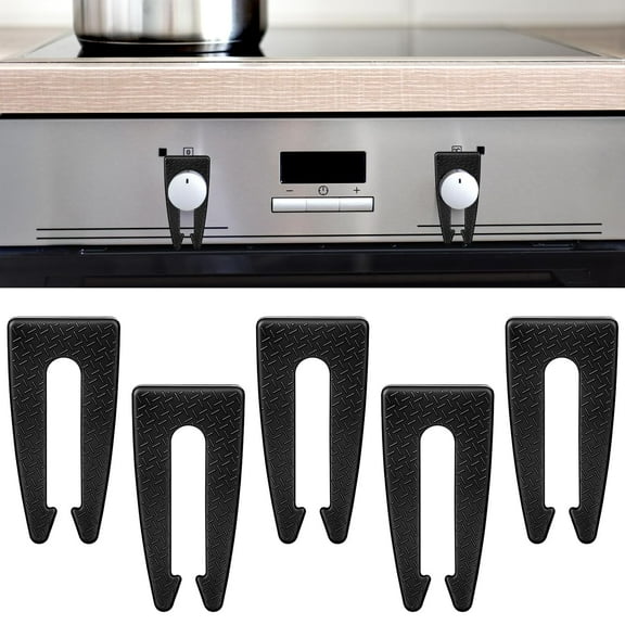 5 Pack Gas Stove Knob Locks, Child Safety Proofing Oven Knob Covers No Tools Need Drill Safety Guards to Prevent Kids Children Pets from Accidentally Turning on Gas Stove