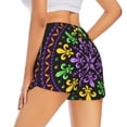 thumbnail image 3 of Disketp Mardi Gras5 Print Women's Shorts Workout Shorts for Athletic Gym Running Shorts with Phone Pockets Large, 3 of 8