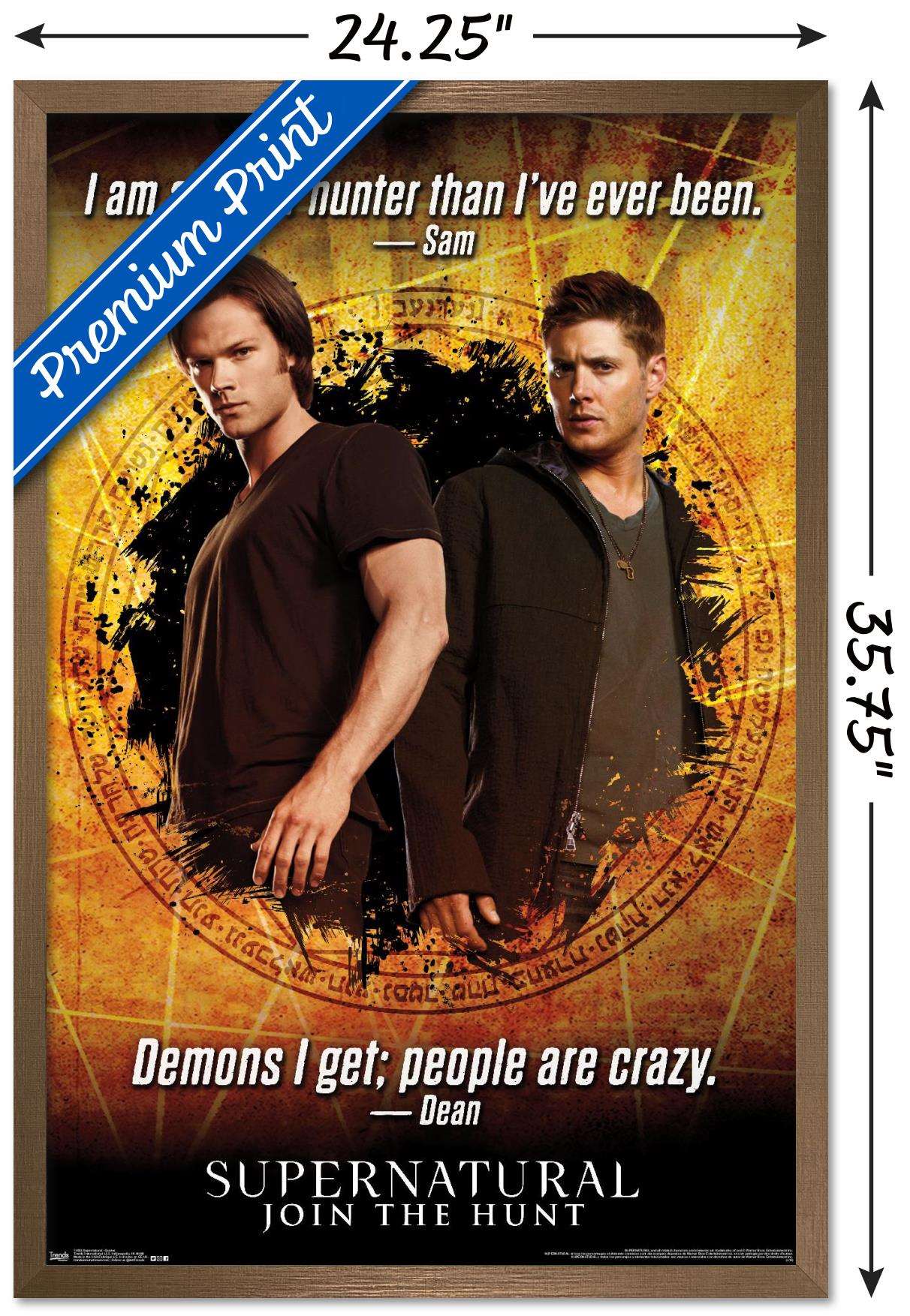 Supernatural - Quotes Wall Poster, 22.375" x 34", Framed