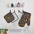 thumbnail image 5 of 5 Pcs Kitchen Set Heat Resistant Oven Mitts and Non-Slip Pot Holders with Adjustable Cooking Apron Torch Sun Staff Chalice, 5 of 6