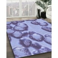 thumbnail image 3 of Ahgly Company Machine Washable Indoor Round Transitional Slate Blue Area Rugs, 8' Round, 3 of 7