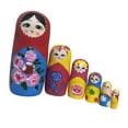 thumbnail image 1 of 6Pcs Hand Painted Wooden Russian Nesting Dolls Doll Toys Collections 2, 1 of 7