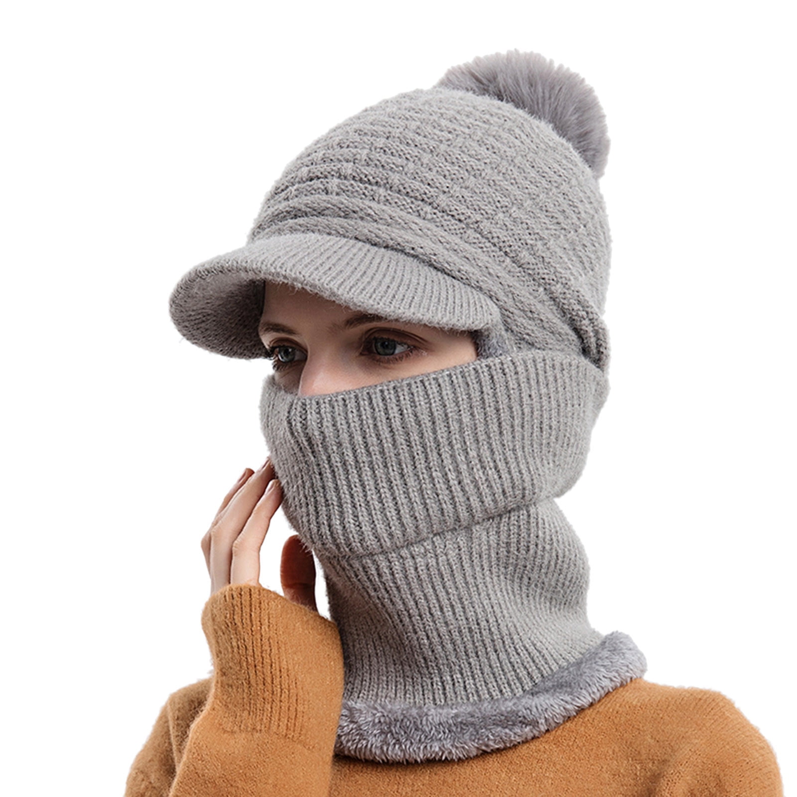 Bonnet D'hiver Pour Bébé, Bonnet Avec Écharpe, Bonnet Tricoté Chaud