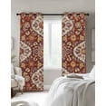 thumbnail image 3 of Fsddascl Red Boho Ethnic Blackout Curtains for Bedroom/Living Room, Thermal Insulated Kitchen Curtains, Southwest Aztec Grommet Darkening Window Treatment Drapes 52"x84"x2, 3 of 8