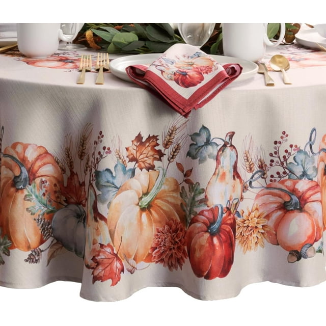 Nappe Anti-Rides Botanique Récolte Citrouille 60x102, Rectangulaire