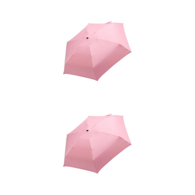 ZheElen Versatile And Compact Multi-function Umbrellas For Any Weather Condition pink 2Set