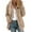 ZA-Khaki-Hoodies, variant on Jsaierl Women's Fluffy Fleece Coat Long Sleeve Full Zip Sherpa Jacket with Hood Warm Casual Cardigan Sweater Coats Outerwear