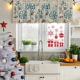 thumbnail image 6 of Blue Tulip Valances for Windows, Decorative Rod Pocket Window Valance Curtains, Vintage Flowers Leaves Butterfly Khaki Rustic Short Curtain Drapes for Kitchen/Living Room, 2 Panels, 60" W x 18" L, 6 of 8
