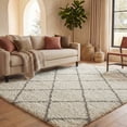 thumbnail image 4 of Safavieh Hudson Amias Geometric Shag Area Rug, Ivory/Gray, 5'3" x 7'6", 4 of 17