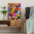 thumbnail image 5 of Vibrant Floral Burst Canvas Print, Perfect for Living Room, Bedroom, Kitchen, Office, Dining Room Decor, 5 of 8