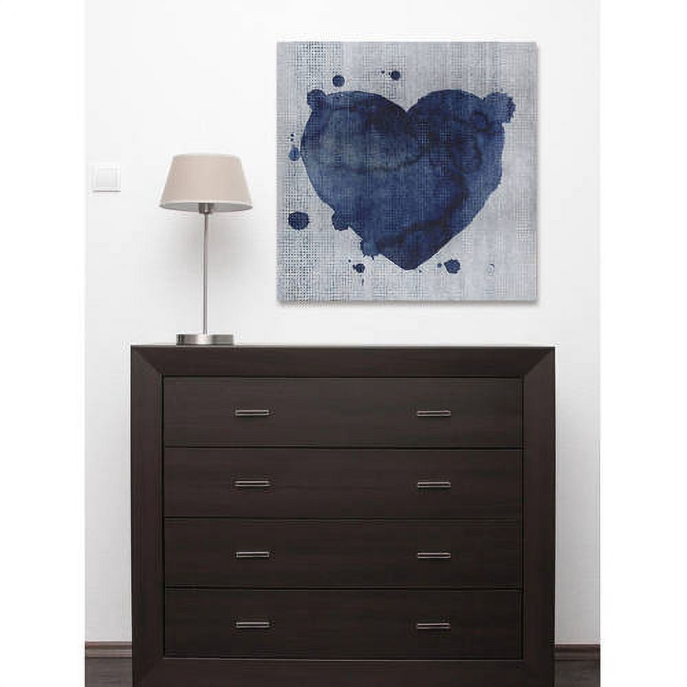 "Blue Heart" Painting Print on Wrapped Canvas
