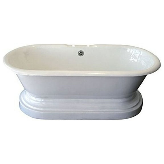 BarclayDuet Cast Iron Dbl Roll Tub WH