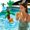 Green, variant on Txlpkdyx Inflatable Drink Holders Palm Tree And Cactus Floating Cup Holders Pool Drink Floaties For Summer Beach Themed Party
