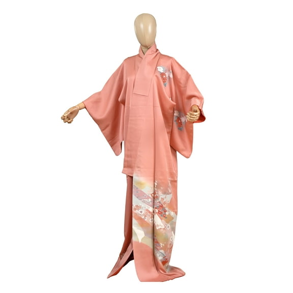 DEAR VANILLA Authentic Traditional Japanese Homongi Kimono for Women Silk Robe Made in Japan KMH-0055