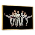 thumbnail image 2 of Designart "Young Karate Practitioners" Martial Arts Floater Framed Canvas Wall Art, 2 of 5