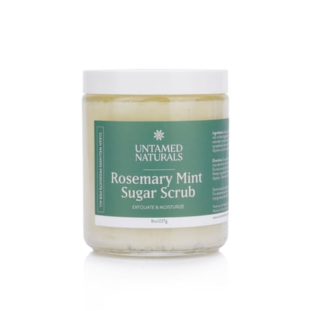 Untamed Naturals Rosemary Mint Scrub Moisturizing With Shea Butter for Gentle Body Exfoliation with Vitamin E, Exfoliating Body Scrubber