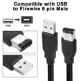 thumbnail image 3 of Cable adaptador MEIRIYFA Firewire 1394 de 6 pines a USB 2.0 tipo A, 3 of 8