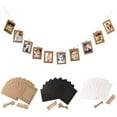 thumbnail image 4 of 10pcs DIY 6inch Hanging Album Clip Kraft Paper Photo Frame Strings Rope Clips Sets for Wedding Decoration Garland (White), 4 of 5