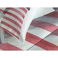 thumbnail image 4 of Ambesonne Lighthouse Quilted Bedspread Set 3 Pcs, Seagulls Beach Sea, Queen Size, Red Grey White, 4 of 5