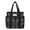 Black, variant on Women's Americana Cut Out Tote Bag, Red Bandana Print Shoulder, Large Capacity Durable Handbag for Home Use, 16" H x 21" W x 6.25" D