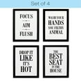 thumbnail image 6 of Excello Global Products Framed Wooden Bathroom Humor Signs : Decor for Home, Restaurant, or Business - 8x10 Inches - Ready to Hang - (Pack of 4, Assortment 3) - EGP-HD-0368B, 6 of 6