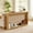 Oak, variant on 46.5" Extra Long Fluted Console Table, Narrow Sofa Table Behind Couch with Arc Corner Design for Entryway, Industrial  Hallway Table for Living Room, Foyer (Black)