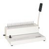TB-C12: TruBind Manual Comb Binding Machine for 19 Ring Comb Spines, Manual Punch, Manual Comb Spreader/Closer - White