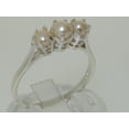 thumbnail image 2 of LBG 10k White Gold Cultured Pearl Womens Statement Ring - Size 6.75, 2 of 6