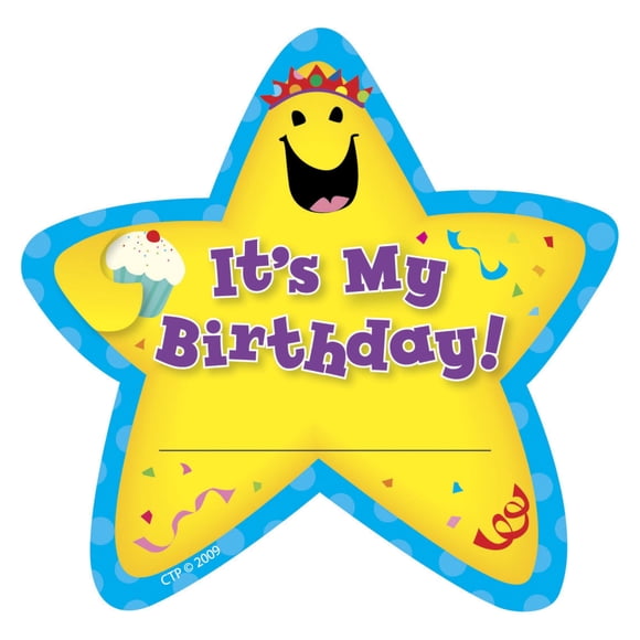 Insignias Adhesivas de Estrella para Cumpleaños Creative Teaching Press 16x8