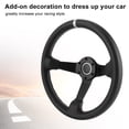 thumbnail image 4 of Volant de Course 350mm/14 Po pour Style 6- Volant de Course en Cuir Noir avec Klaxon, 4 of 8