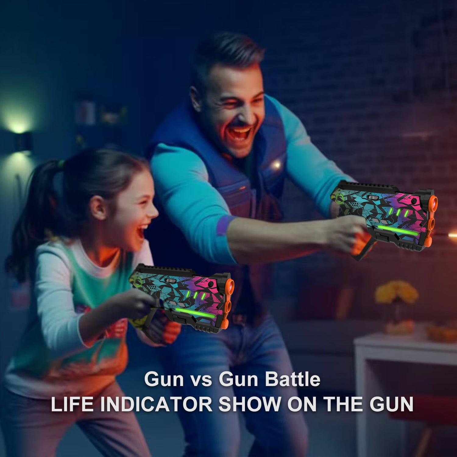 Winyea Tag Battery Powered Indoor & Outdoor Cyberpunk Laser Tag Gift Set for Kids, Teens and Adults