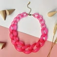 thumbnail image 6 of Bocar Statement Chunky Fashion Acrylic Beads Choker Cube Link Chain Necklace for Women Gifts (NK-10510-Phlox Pink), 6 of 6