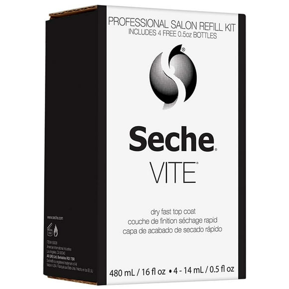 Esmalte de uñas Seche Vite Dry Fast Top Coat, kit de 480 ml