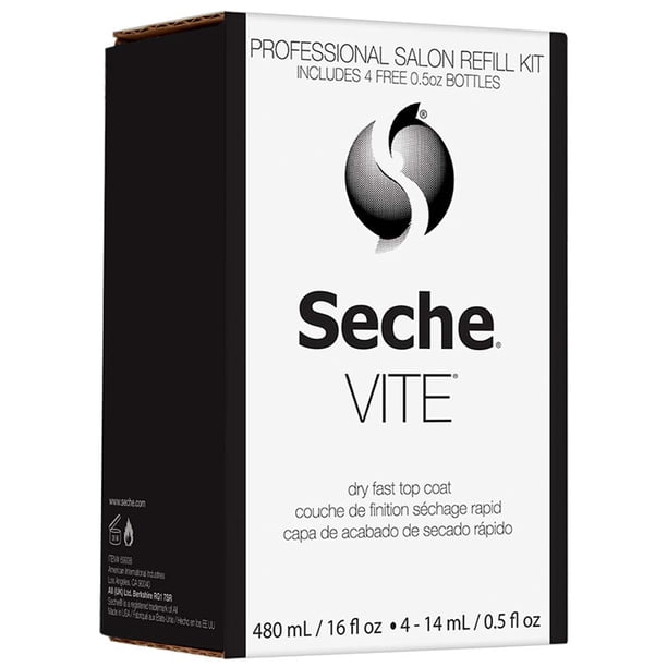 Esmalte de uñas Seche Vite Dry Fast Top Coat, kit de 480 ml