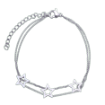 thumbnail image 1 of Pulsera para Mujer con Dijes de Estrella LuckyLy, Acero Inoxidable, Modelo Sima plateado UNITALLA, 1 of 6