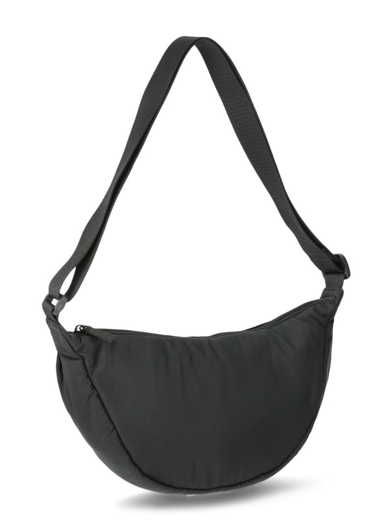 No Boundaries Crossbody Hobo Bag, Black, Women's - Walmart.com